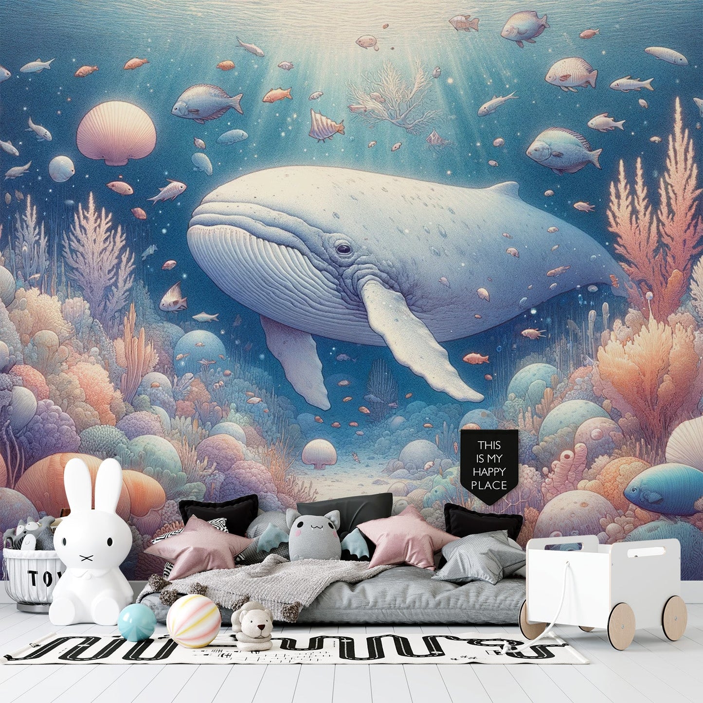 Whale Wallpaper | Underwater Scene with Fish and Corals