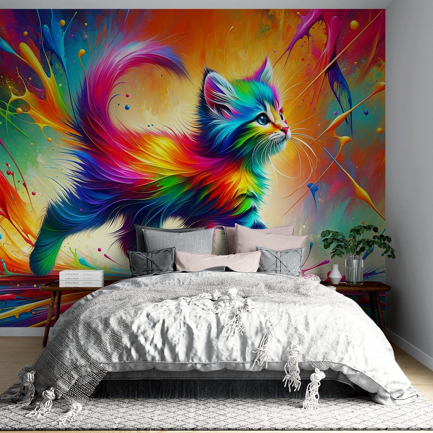 Kitten wallpaper | Burst of colours