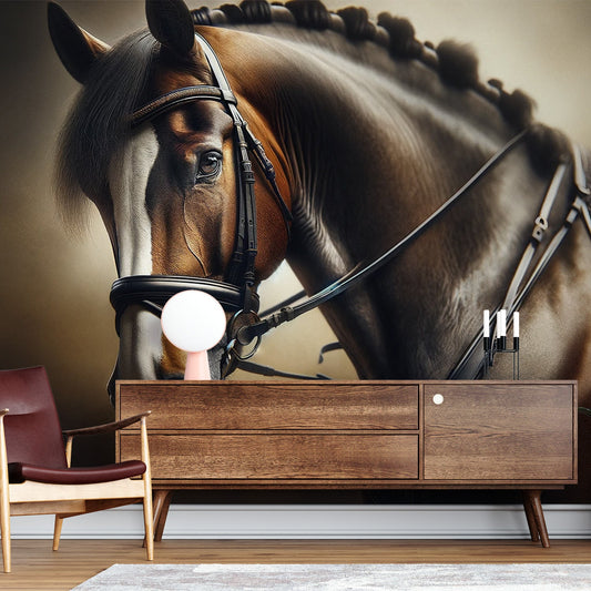 Brown horse wallpaper | With braided mane