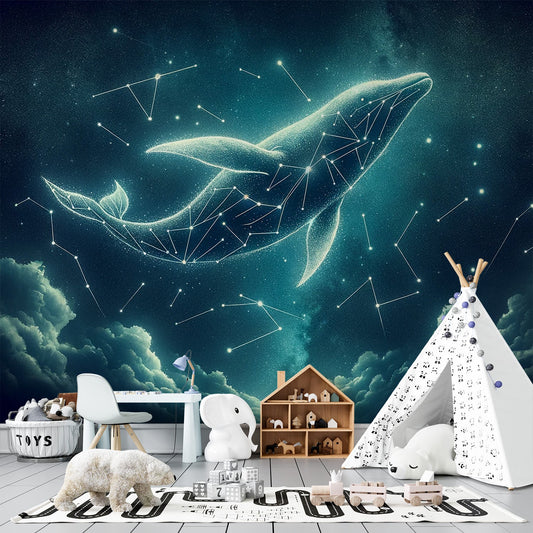 Wallpaper constellation | Whale and cloud