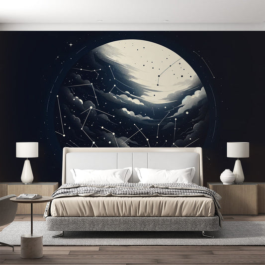 Constellation Wallpaper | Dotted Sphere Design