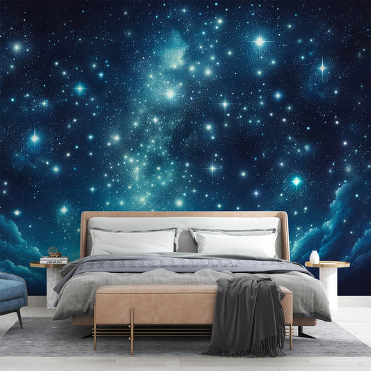Star Wallpaper | Night Sky Blue and Cloud