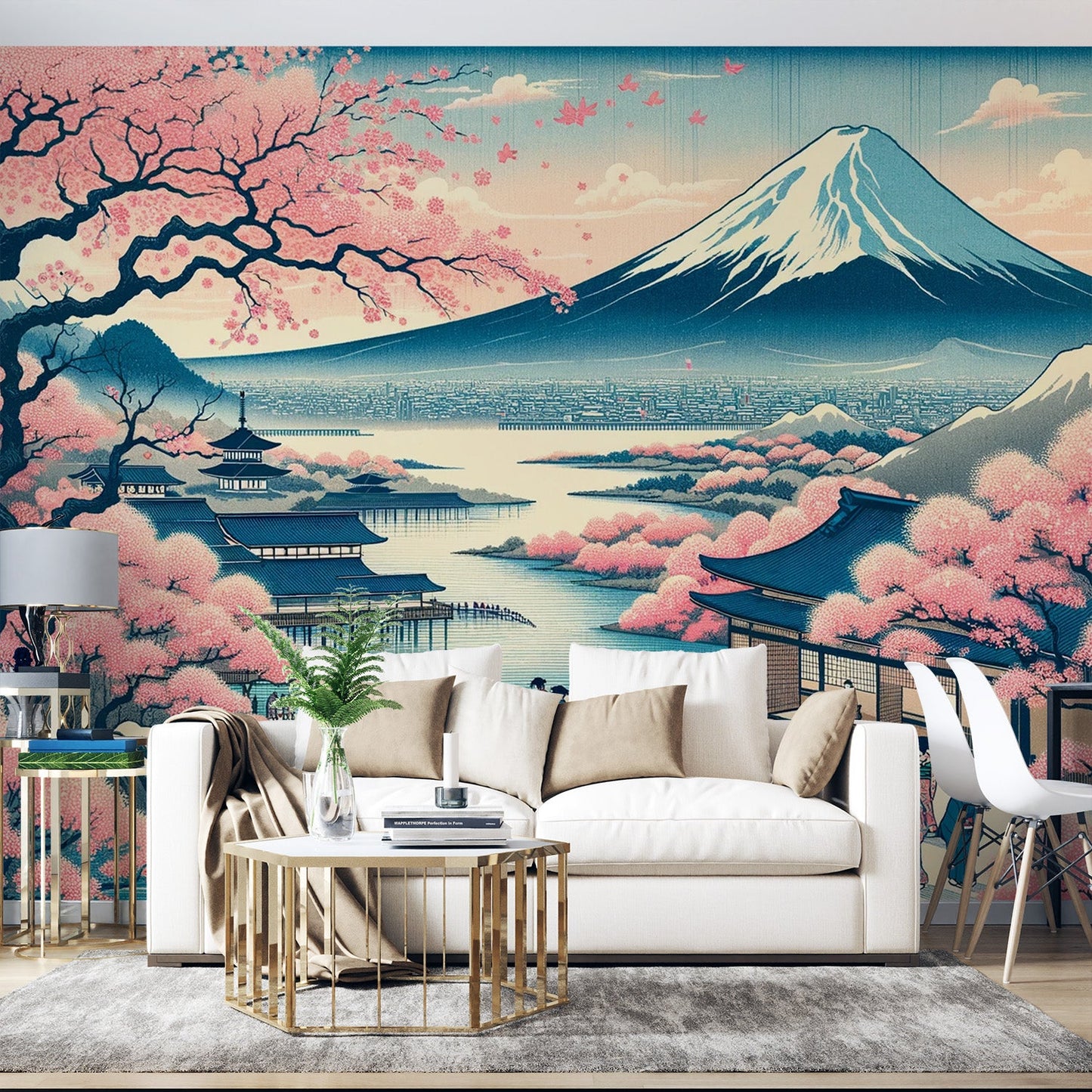 Japanese Wallpaper | Mount Fuji Landscape Painting