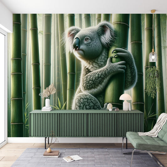 Koala Wallpaper | Realistic in a Bamboo Forest