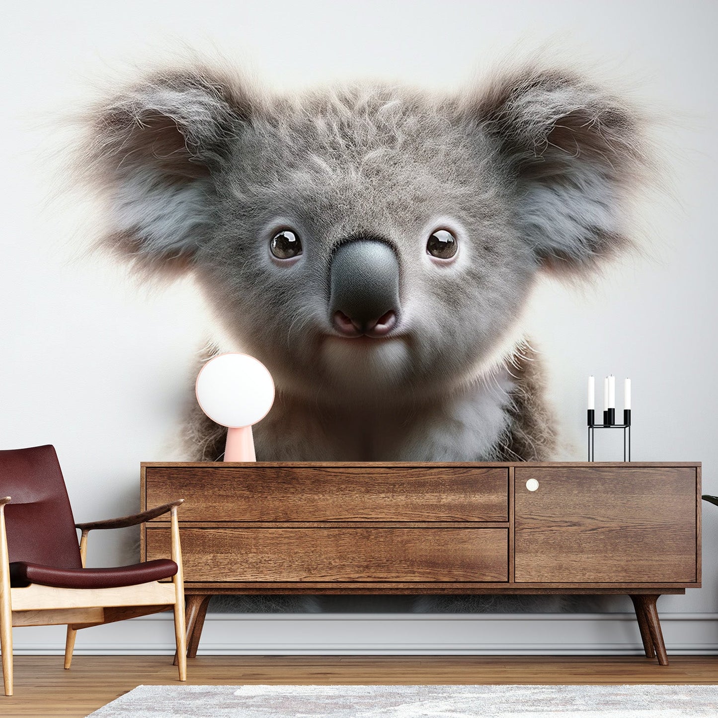 Koala Wallpaper | Realistic on White Background