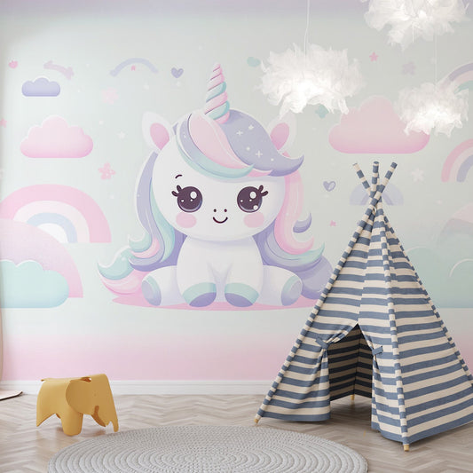 Unicorn Wallpaper | Cartoon with Little Unicorn