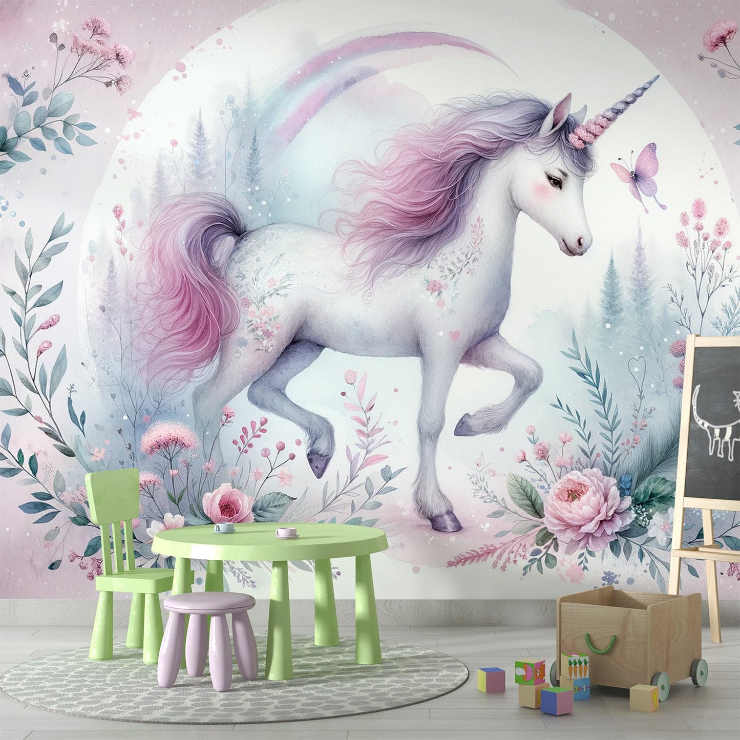 Unicorn Wallpaper | Flowers, Forest and Colours