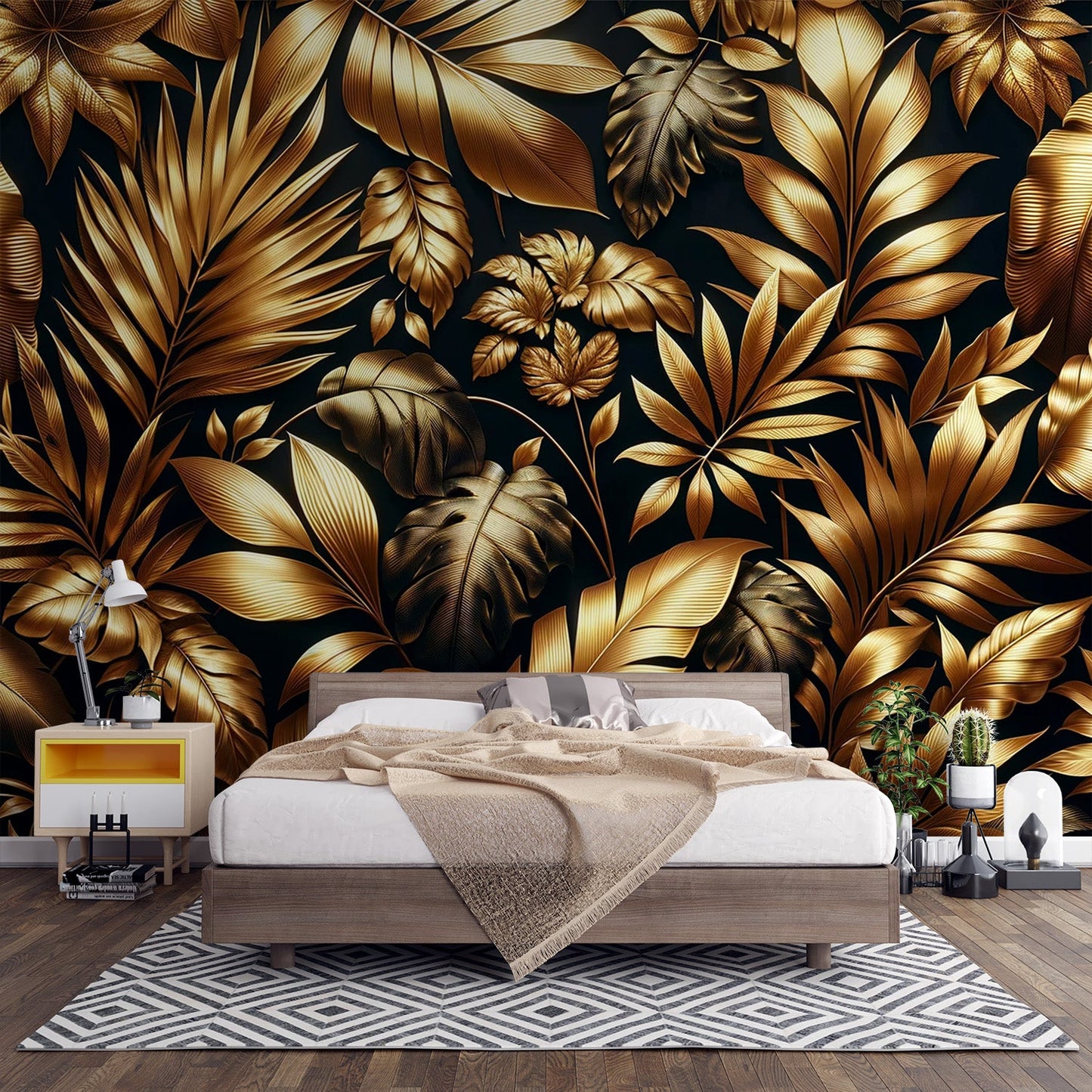 Black and Gold Wallpaper | Various Foliage