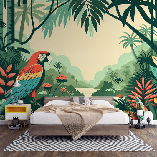 Parrot Wallpaper | Red, Green and Blue Colour