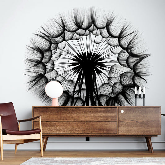 Dandelion Wallpaper | Realistic Black and White