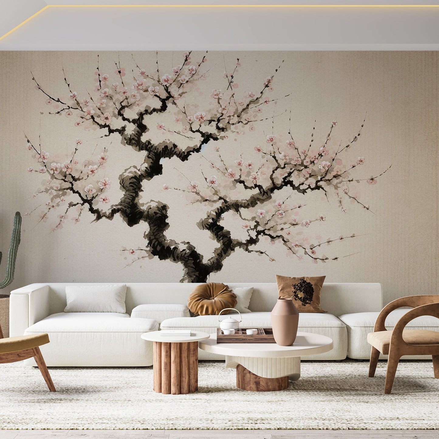 Sakura Wallpaper | Japanese Tree Background Aged and Pink Flowers