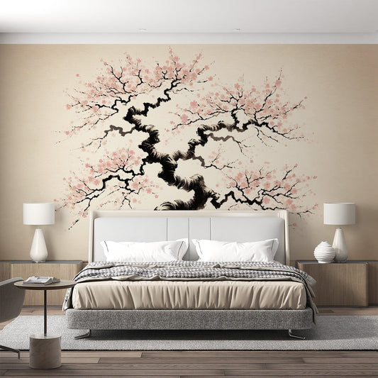 Sakura Wallpaper | Japanese Cherry Blossom Bonsai Tree in Pink Flowers