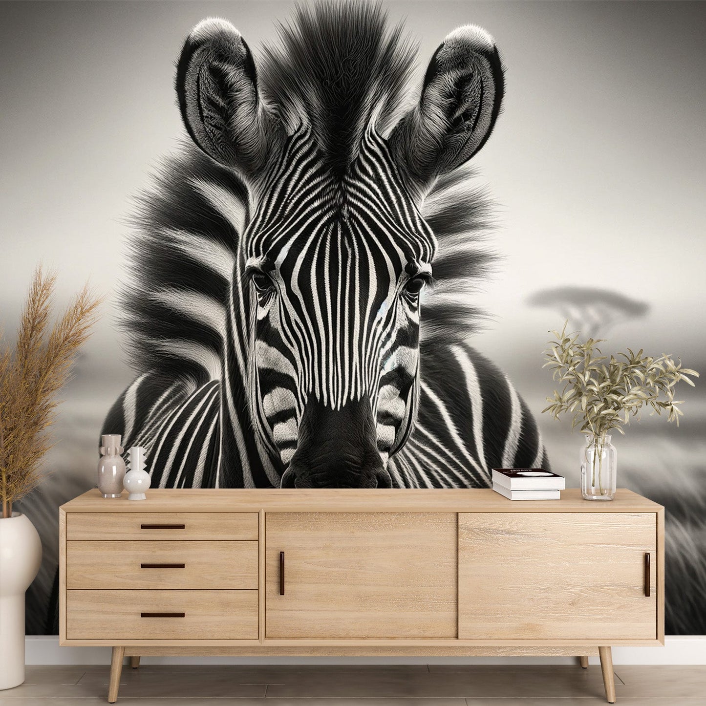 Zebra Wallpaper | Facing Forward in the Savannah