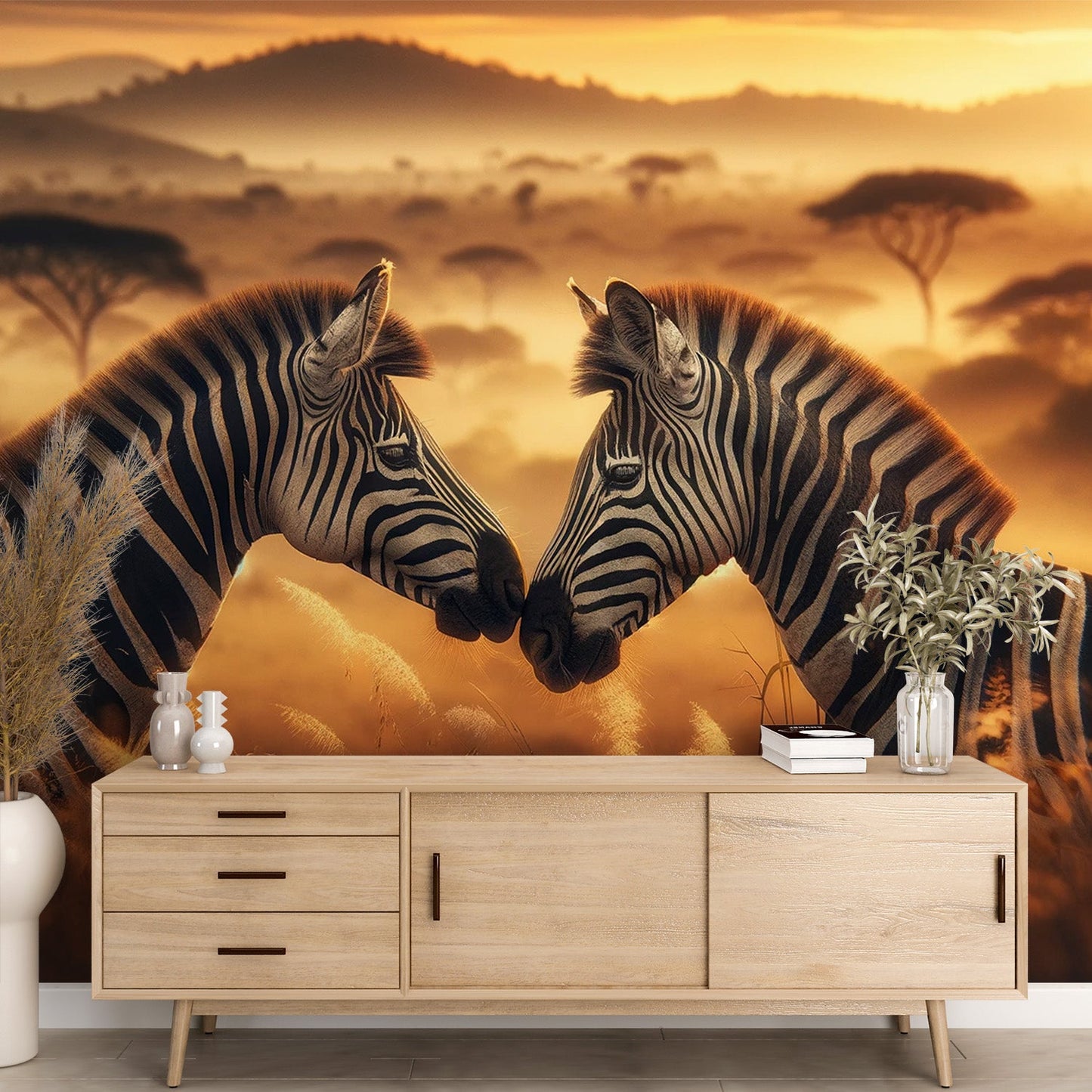 Zebra Wallpaper | Moment of Tenderness