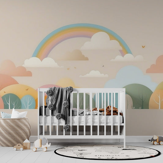 Rainbow wallpaper | Tree and cloud