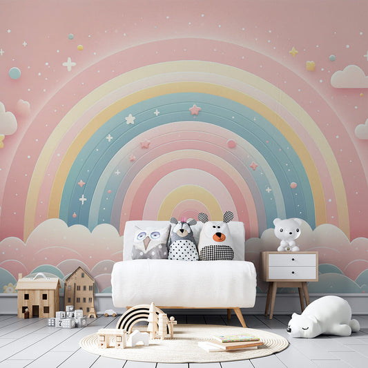 Rainbow Wallpaper | Pink Sky and Cloud