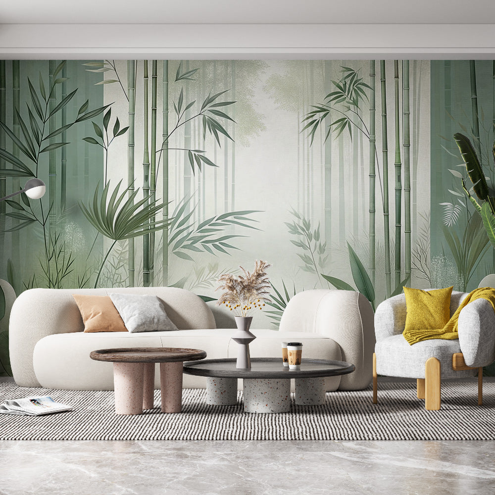 Bamboo Wallpaper | Bamboo Stems and Green Foliage