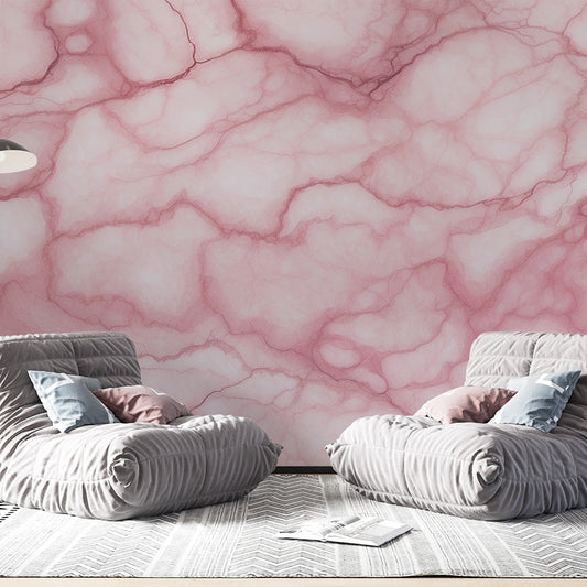 Marble Effect Wallpaper | Bright Pink Veins