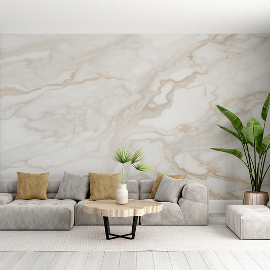 White marble effect wallpaper | Brown veins